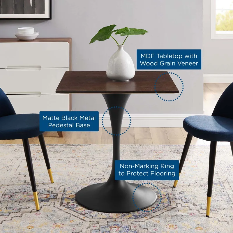 Lippa 28" Wood Square Dining Table