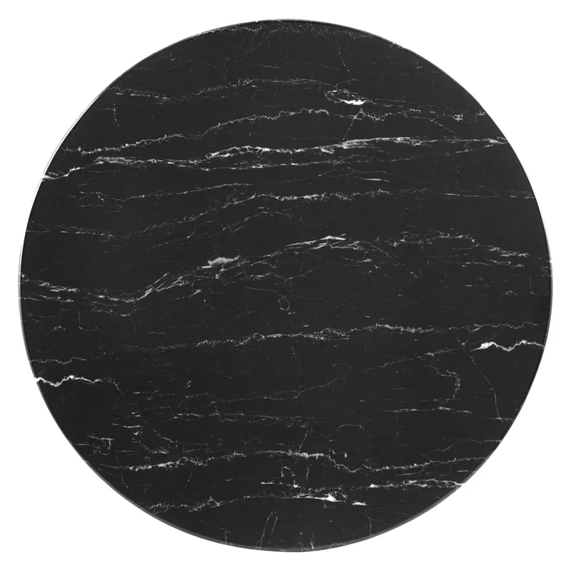 Lippa 36" Round Artificial Marble Coffee Table