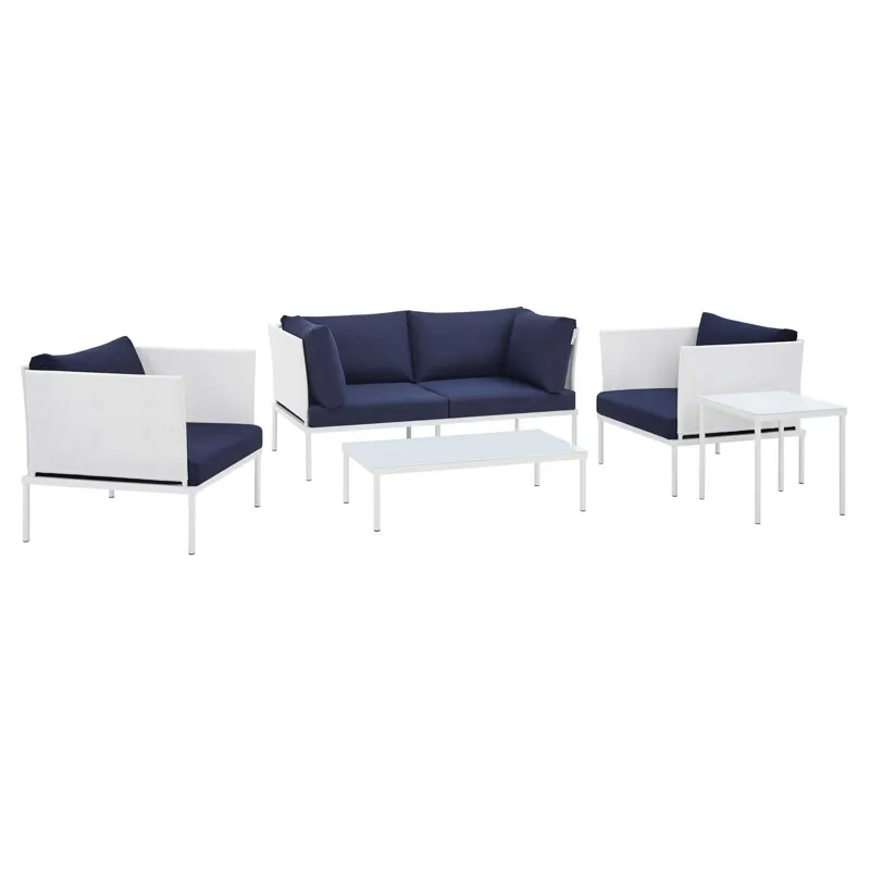 Harmony 5-Piece Sunbrella Outdoor Patio Aluminum Furniture Set