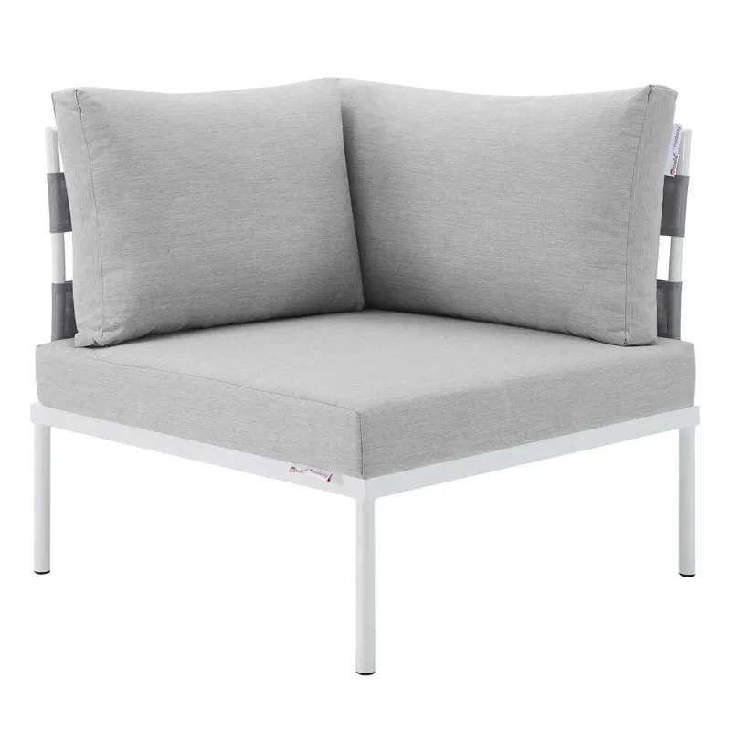Harmony 6-Piece Sunbrella Outdoor Patio Aluminum Sectional Sofa Set
