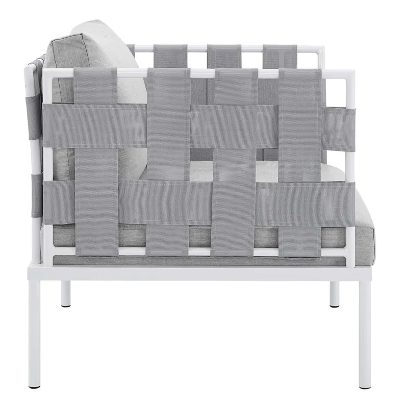 Harmony 6-Piece Sunbrella Outdoor Patio Aluminum Seating Set