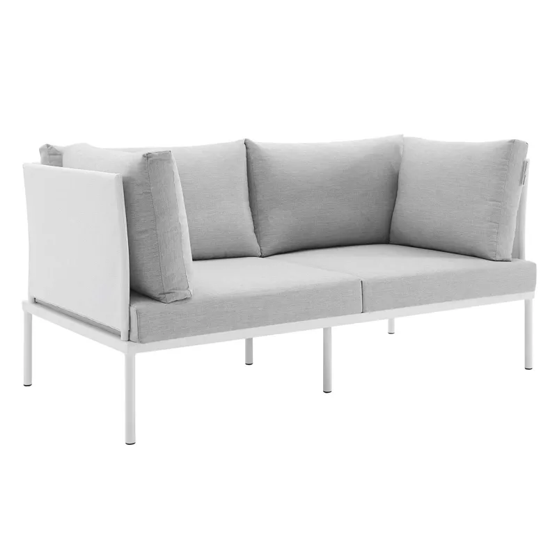 Harmony 8-Piece Sunbrella Outdoor Patio Aluminum Seating Set
