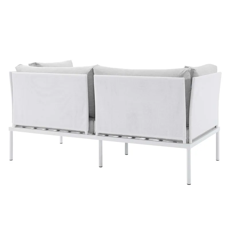 Harmony 8-Piece Sunbrella Outdoor Patio Aluminum Seating Set