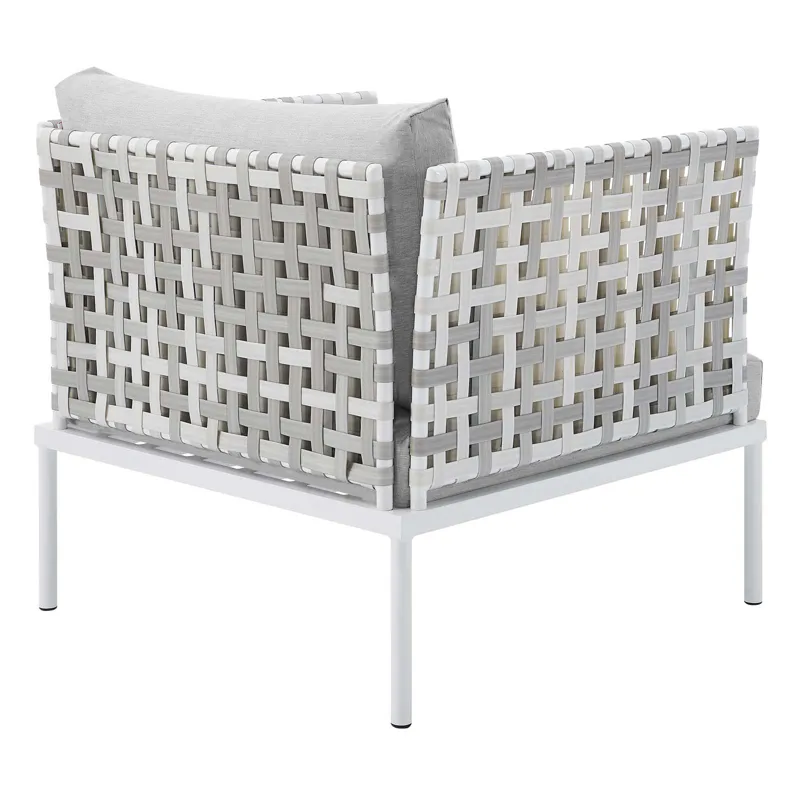 Harmony 10-Piece Sunbrella Basket Weave Outdoor Patio Aluminum Sectional Sofa Set
