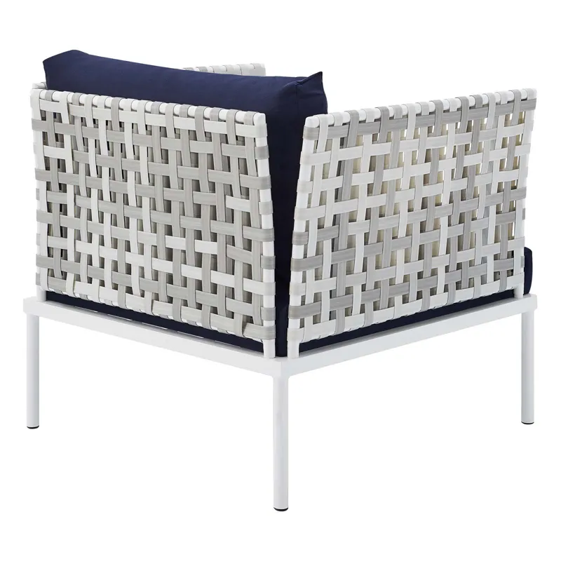 Harmony 10-Piece Sunbrella Basket Weave Outdoor Patio Aluminum Sectional Sofa Set