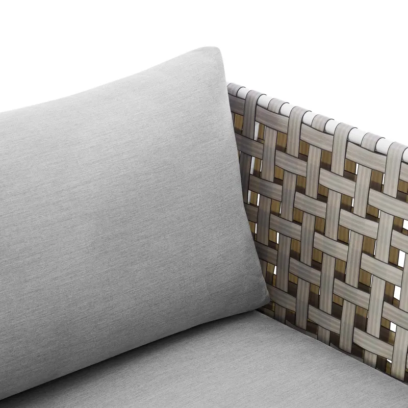 Harmony Sunbrella Basket Weave Outdoor Patio Aluminum Armchair