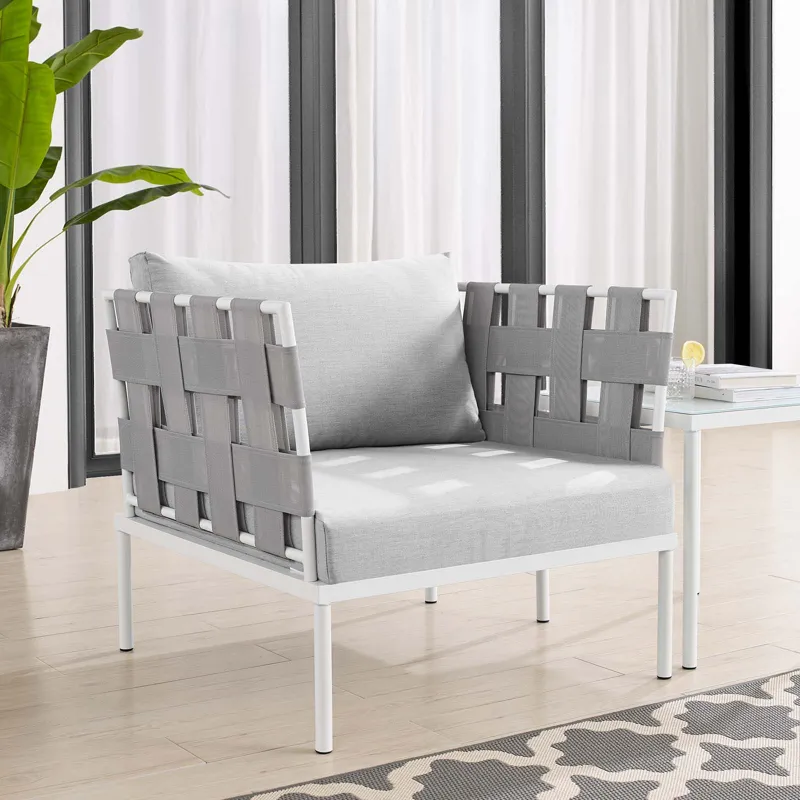 Harmony Sunbrella Outdoor Patio Aluminum Armchair