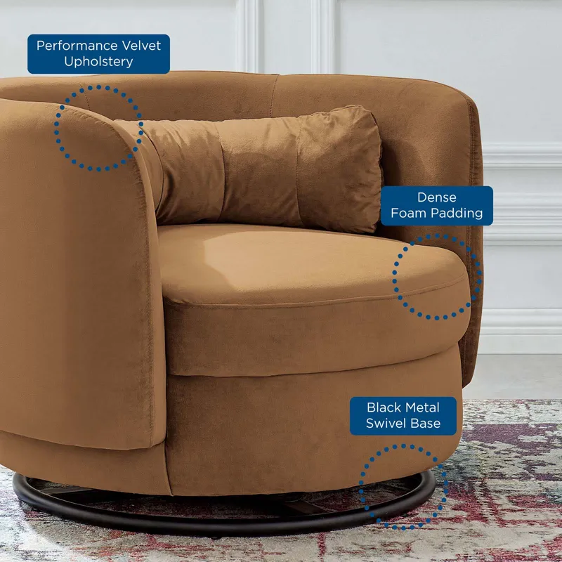 Relish Performance Velvet Performance Velvet Swivel Chair