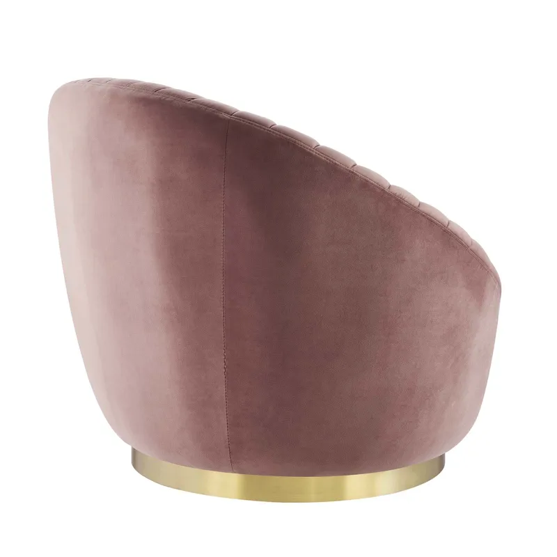 Whirr Tufted Performance Velvet Performance Velvet Swivel Chair