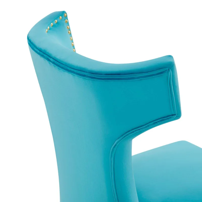 Curve Performance Velvet Dining Chairs - Set of 2