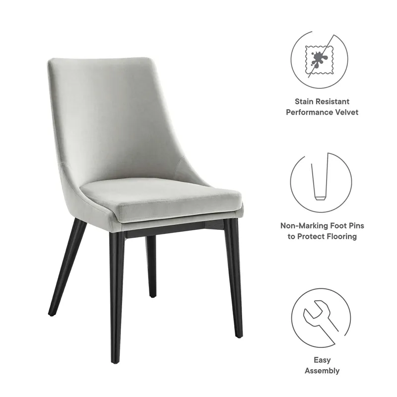 Viscount Performance Velvet Dining Chair