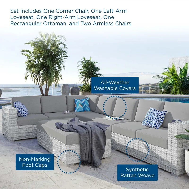 Convene 6-Piece Outdoor Patio Sectional Set