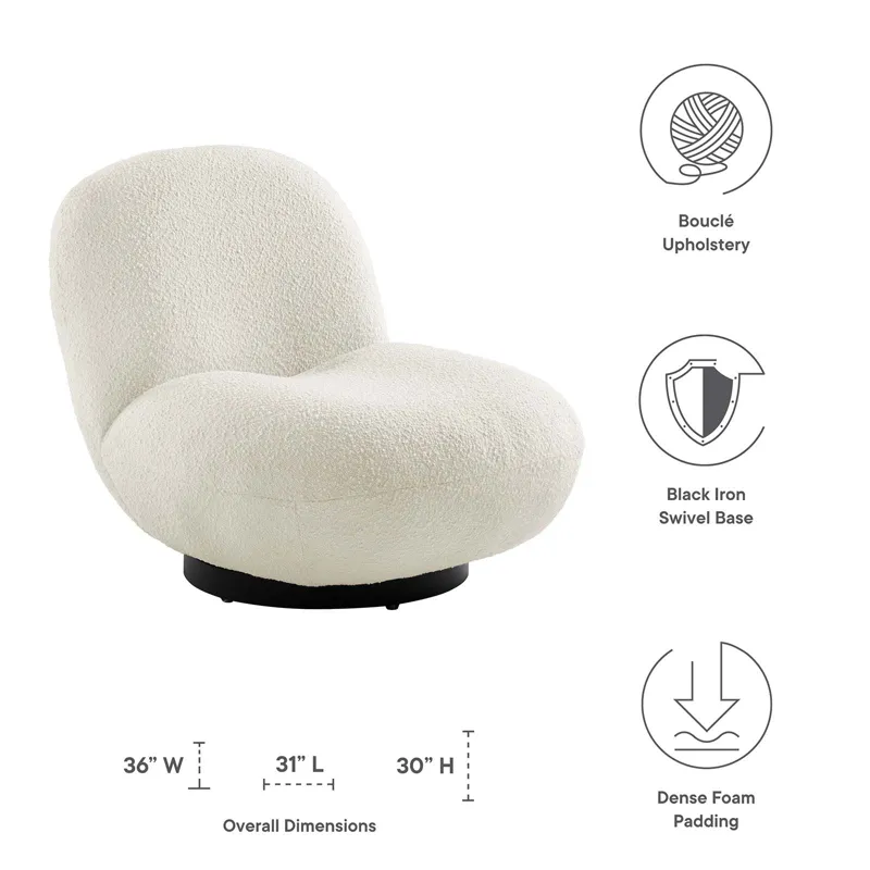 Kindred Upholstered Fabric Swivel Chair