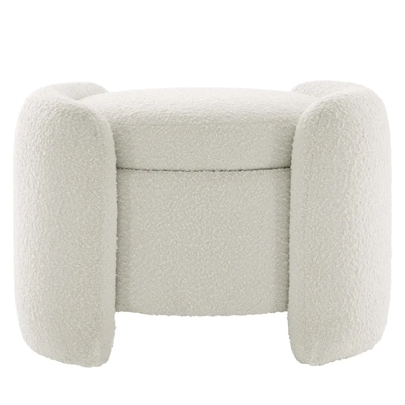 Nebula Boucle Upholstered Ottoman