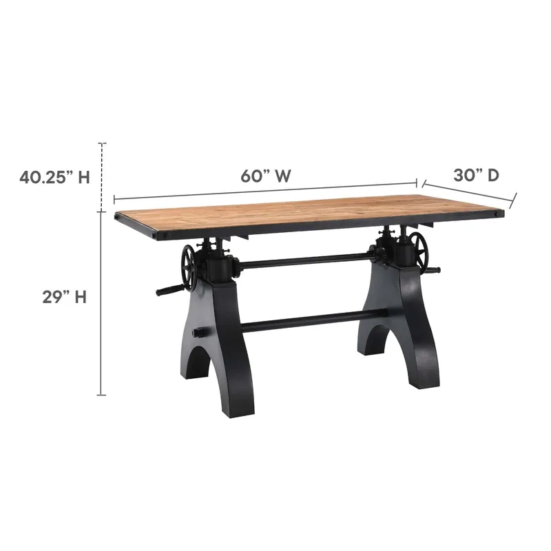 Genuine 60" Adjustable Height Dining Table and Computer Desk