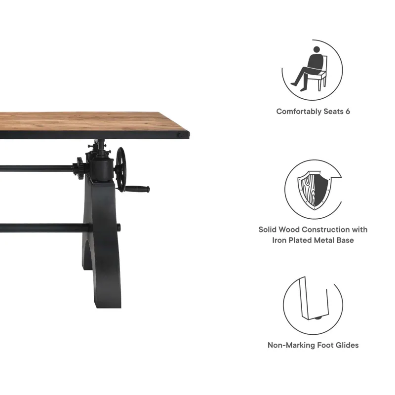 Genuine 60" Adjustable Height Dining Table and Computer Desk