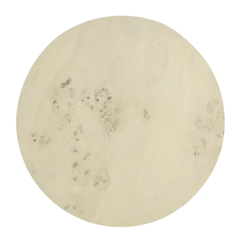 Cosmos 16" Round Burl Wood Side Table