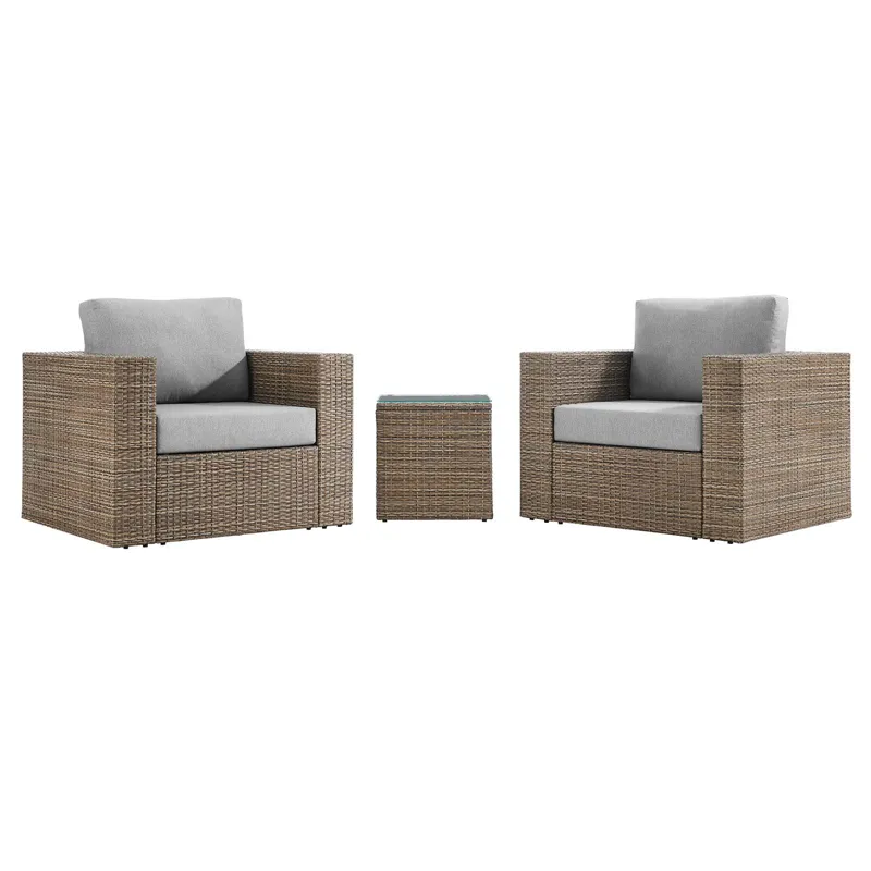 Convene Outdoor Patio Outdoor Patio 3-Piece Furniture Set