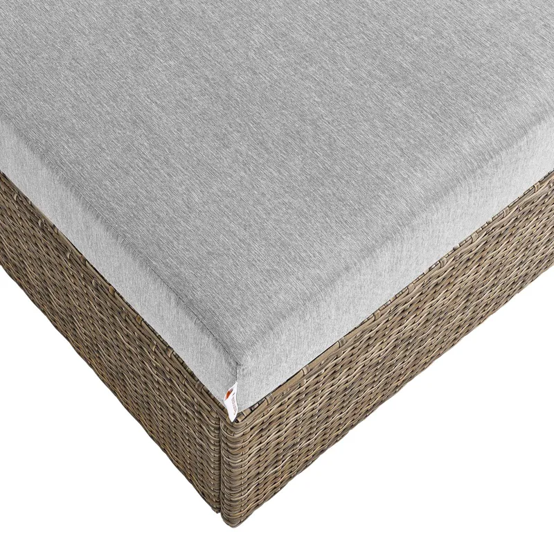 Convene Outdoor Patio Outdoor Patio Sectional Sofa and Ottoman Set