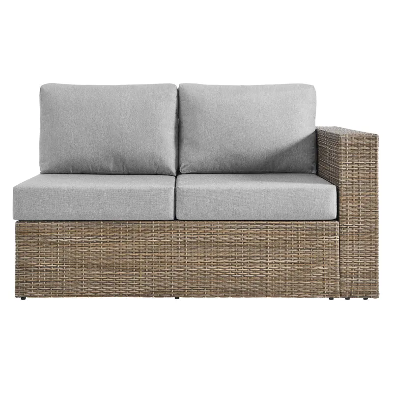 Convene Outdoor Patio Outdoor Patio Sectional Sofa and Ottoman Set