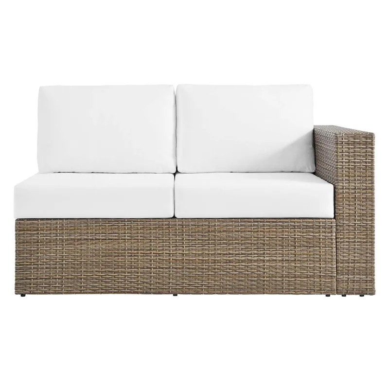 Convene Outdoor Patio Outdoor Patio Sectional Sofa and Ottoman Set