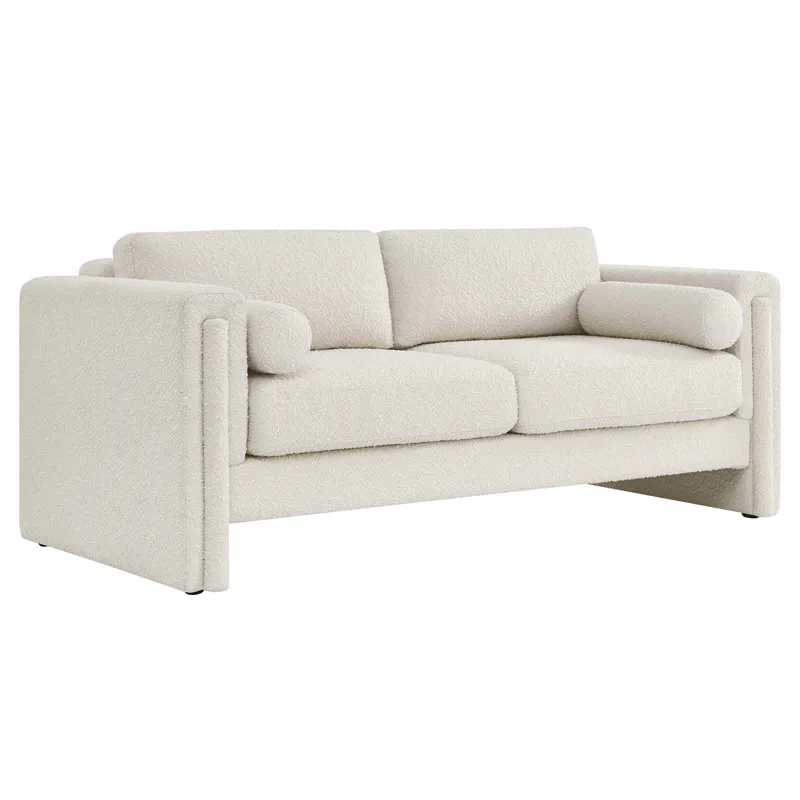 Visible Boucle Fabric Sofa