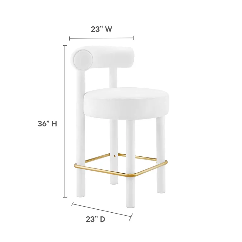 Toulouse Performance Velvet Counter Stool