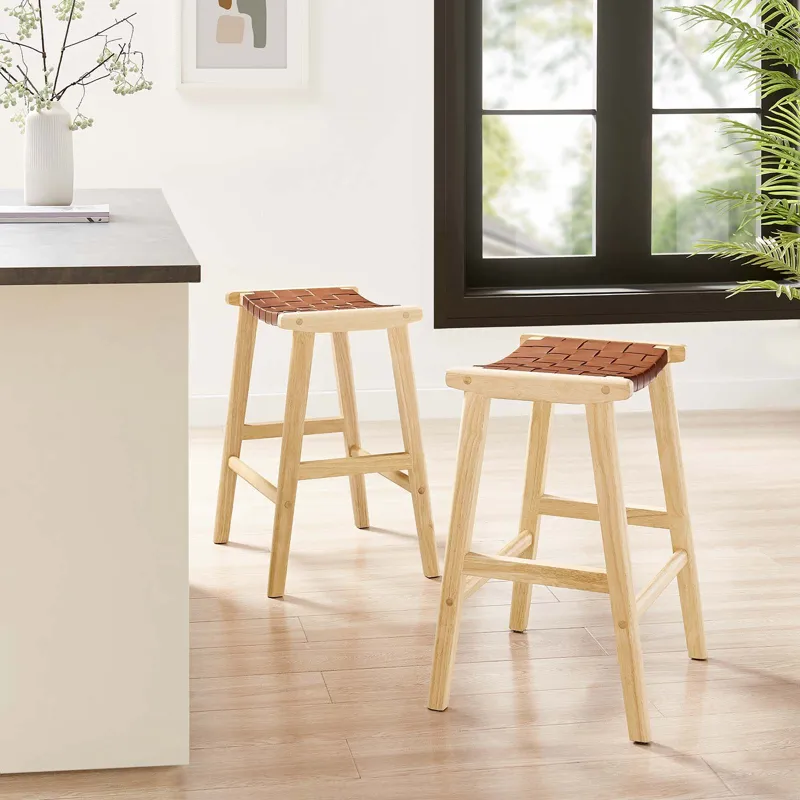 Saorise Wood Counter Stool - Set of 2