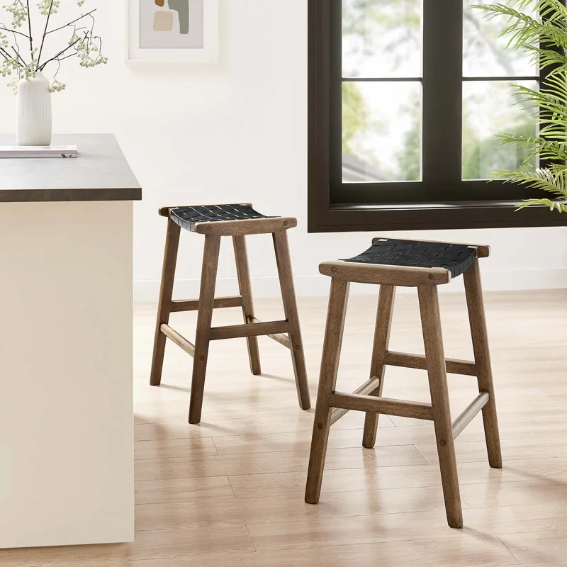Saorise Wood Counter Stool - Set of 2
