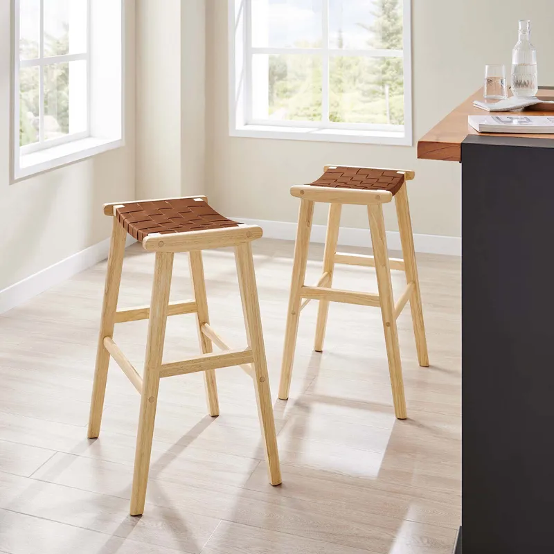 Saorise Wood Bar Stool - Set of 2