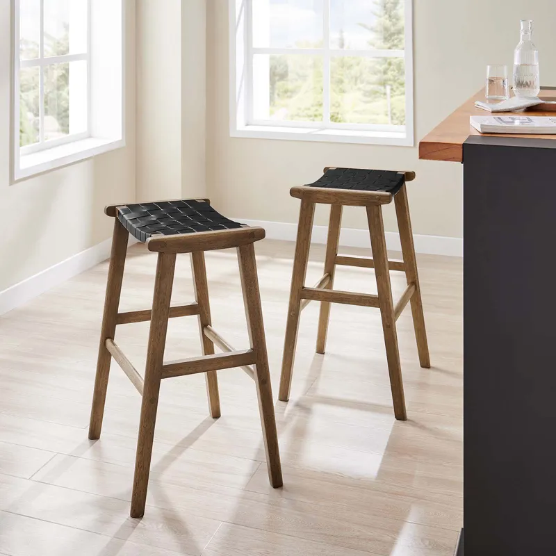 Saorise Wood Bar Stool - Set of 2