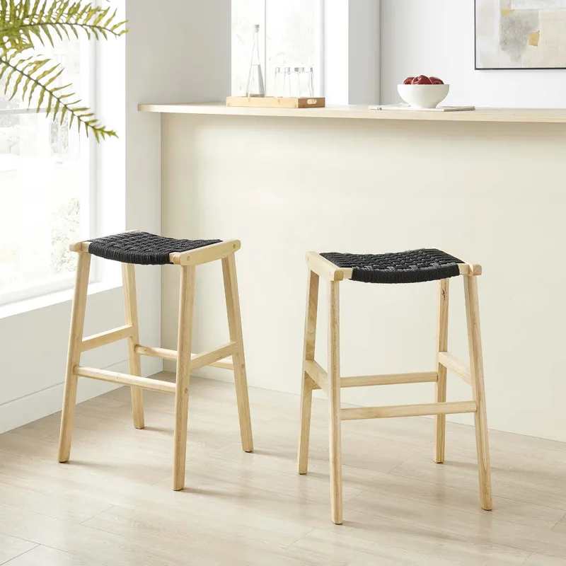 Saorise Wood Bar Stool - Set of 2