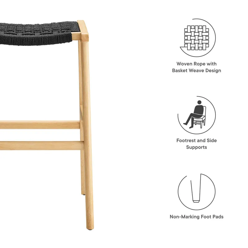 Saorise Wood Bar Stool - Set of 2