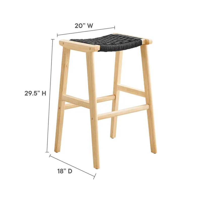 Saorise Wood Bar Stool - Set of 2