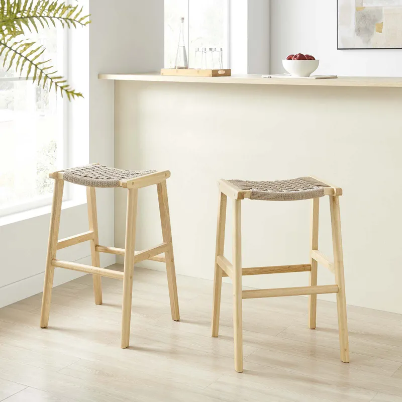 Saorise Wood Bar Stool - Set of 2