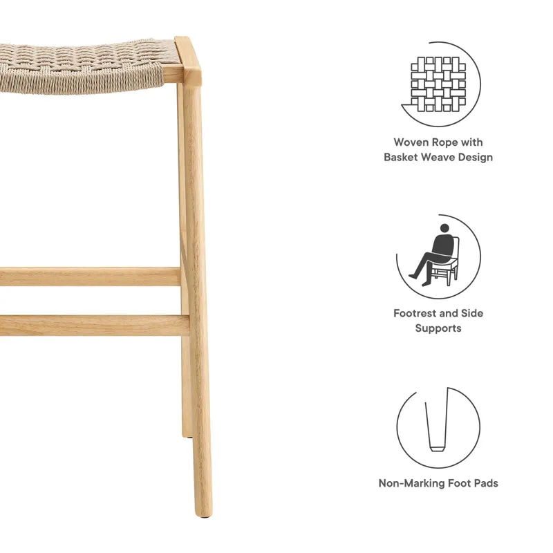 Saorise Wood Bar Stool - Set of 2