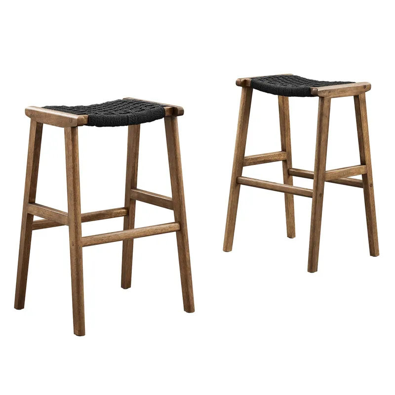 Saorise Wood Bar Stool - Set of 2