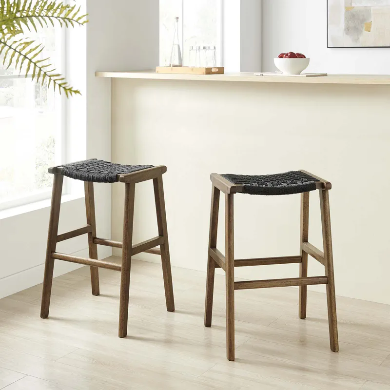 Saorise Wood Bar Stool - Set of 2
