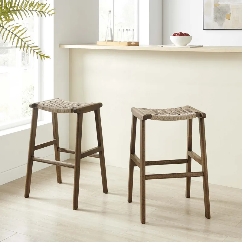 Saorise Wood Bar Stool - Set of 2