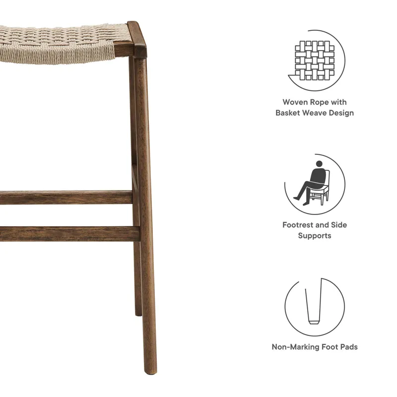 Saorise Wood Bar Stool - Set of 2