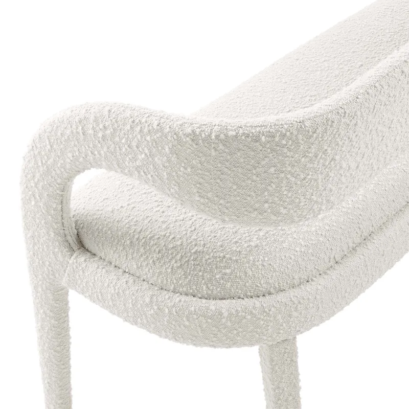 Pinnacle Boucle Fabric Accent Bench