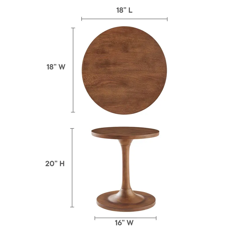 Lina Round Mango Wood Side Table