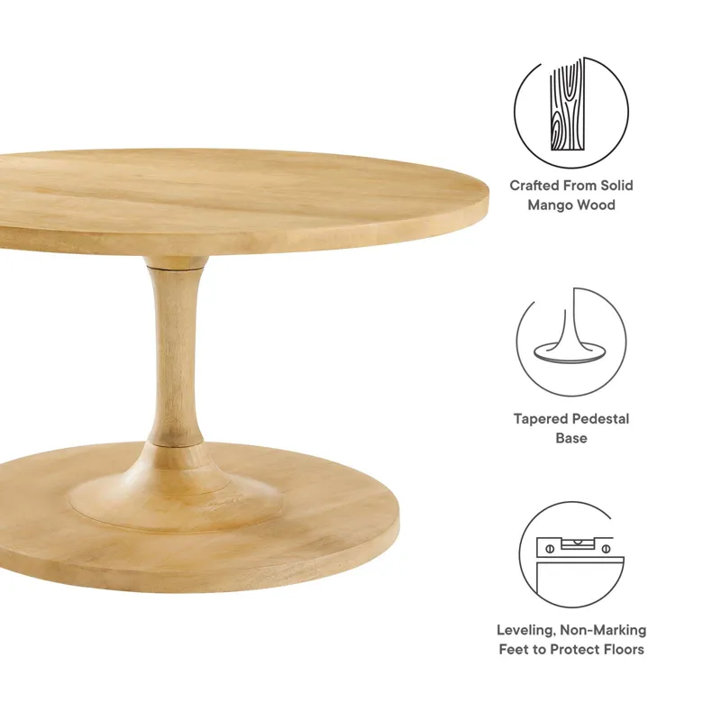 Lina Round Mango Wood Coffee Table