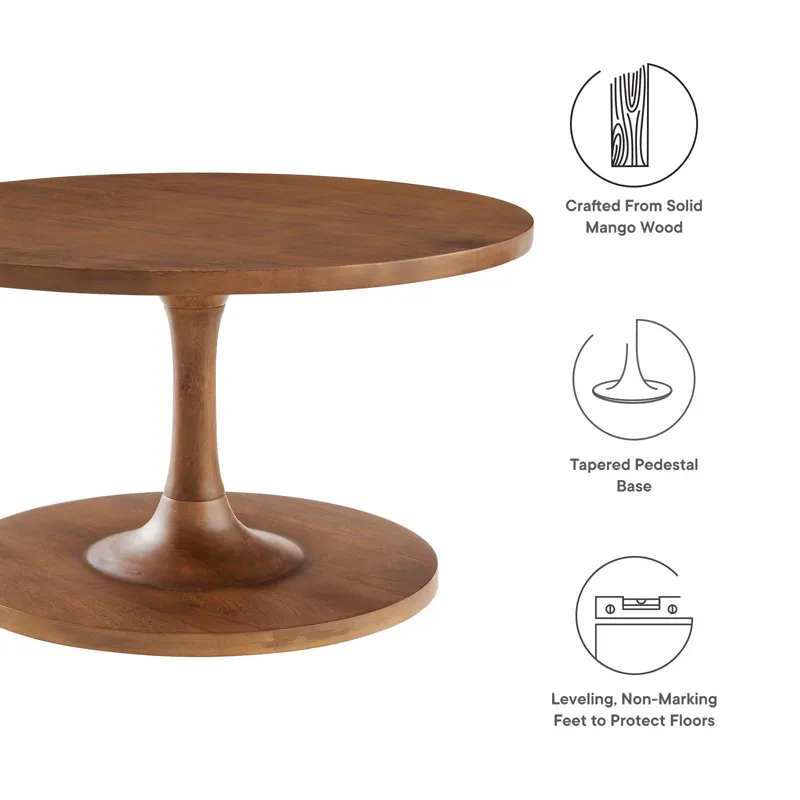 Lina Round Mango Wood Coffee Table