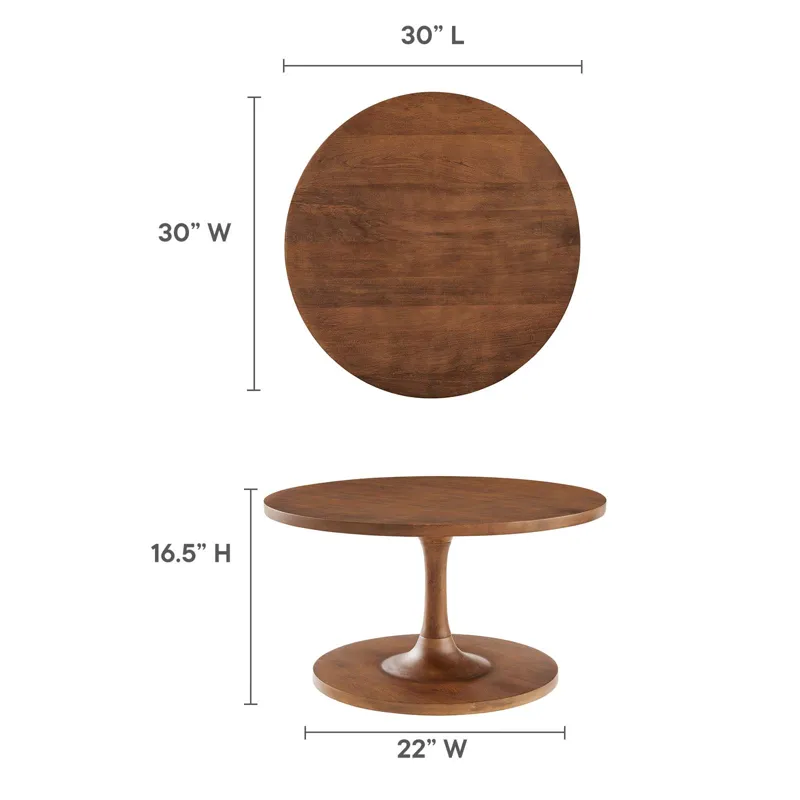 Lina Round Mango Wood Coffee Table