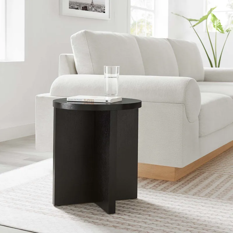 Silas Round Mango Wood Side Table