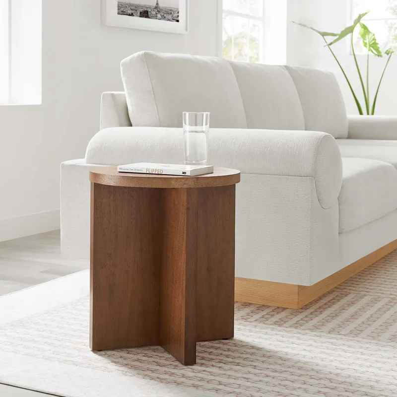 Silas Round Mango Wood Side Table