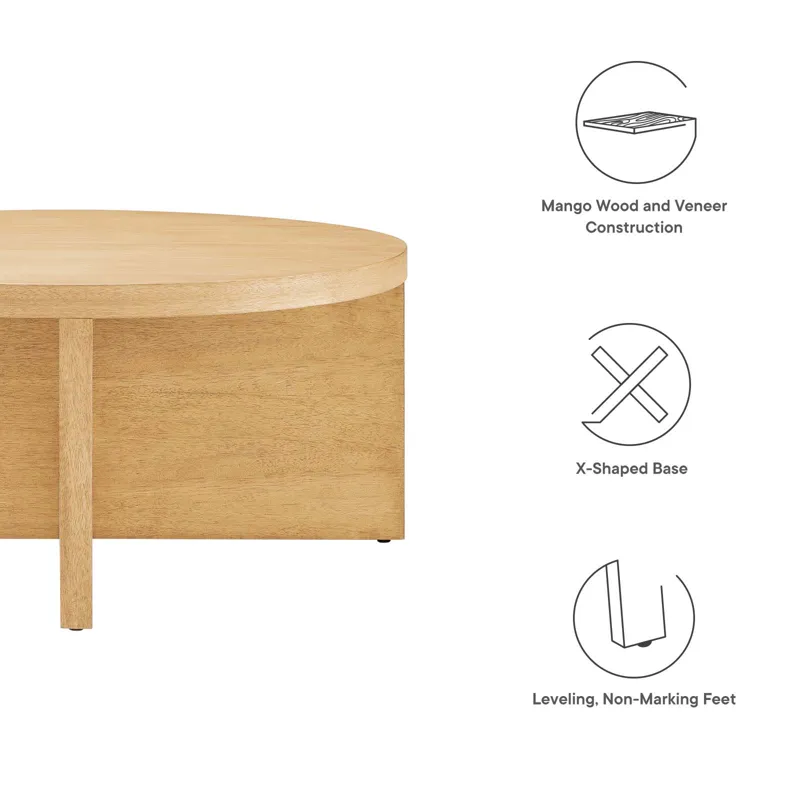 Silas Round Mango Wood Coffee Table
