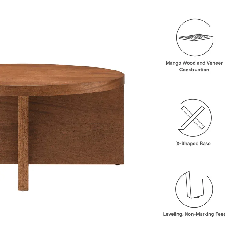 Silas Round Mango Wood Coffee Table