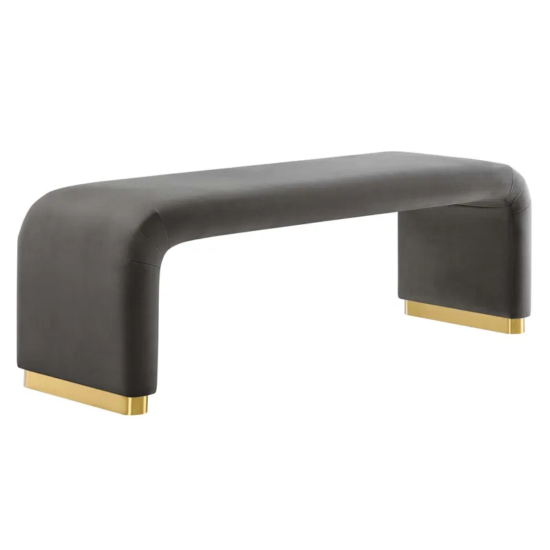 Koda Performance Velvet Waterfall Long Bench